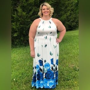 Gorgeous Floral Floor-Length Dress